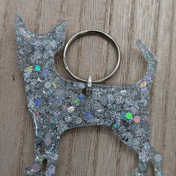 Chihuahua Glitter Keychains - Picture 2 of 2